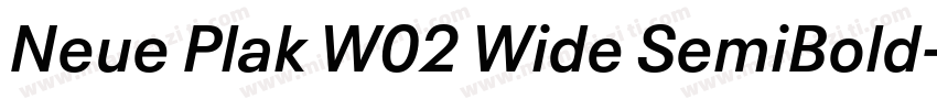 Neue Plak W02 Wide SemiBold字体转换
